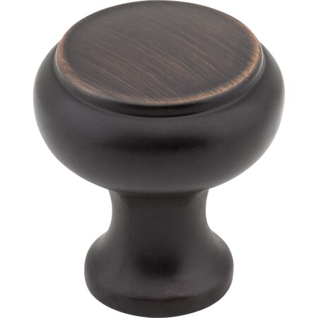 Elements 1-3/16" Diameter Brushed Oil Rubbed Bronze Button Westbury Cabinet Knob 3898DBAC